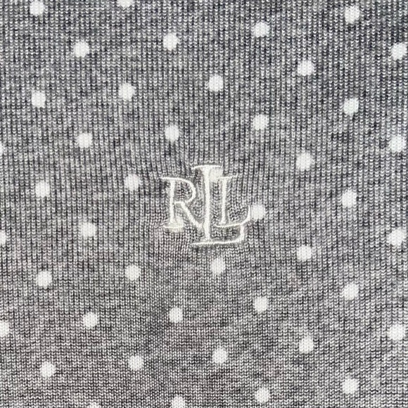 RALPH LAUREN Pajama Set Polka Dot Print Jersey Knit Top & Jogger Jammies - Picture 4 of 6